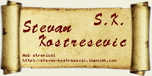 Stevan Kostrešević vizit kartica